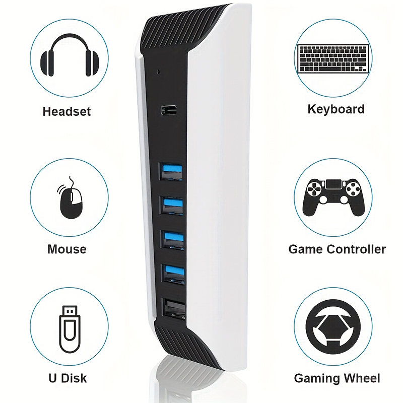 Gaming Keyboard Splitter - Hub USB 5 in 1 untuk