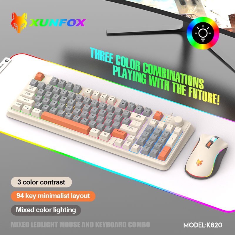 Gaming Keyboard And Mouse Set - K820 Set Keyboard Game berkabel USB,