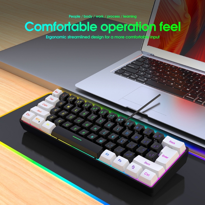 Keyboard game berkabel USB 61  - Gaming Keyboard Half ulasan dan harga