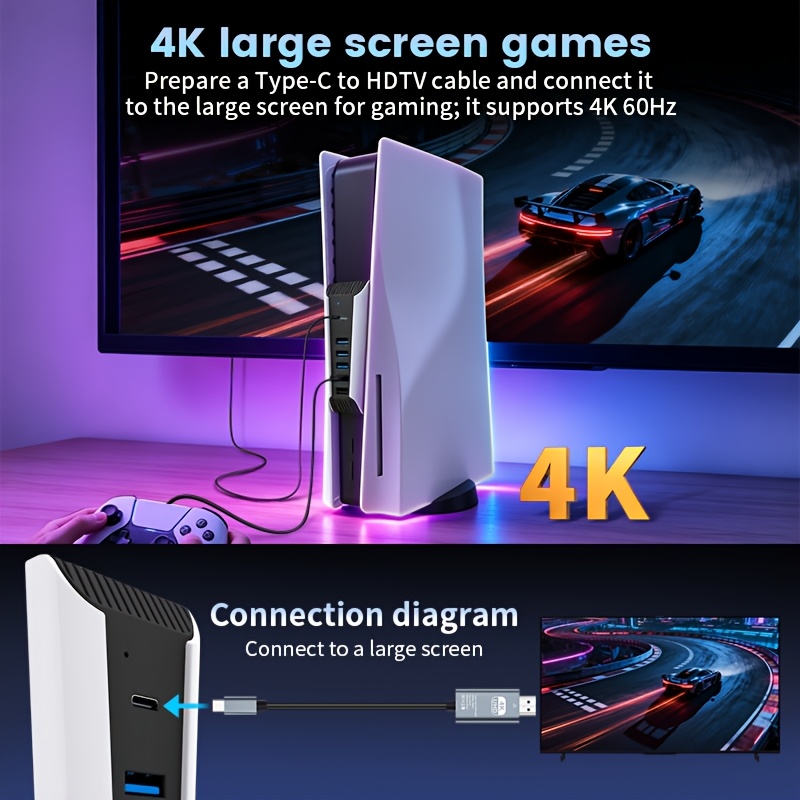 Hub USB 5 in 1 untuk Konsol PS - Gaming Keyboard Splitter ulasan dan harga