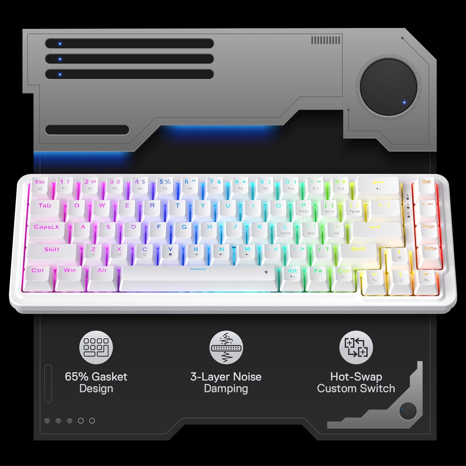 Redragon K709 Keyboard Gaming  - Gaming Keyboard No Noise ulasan dan harga