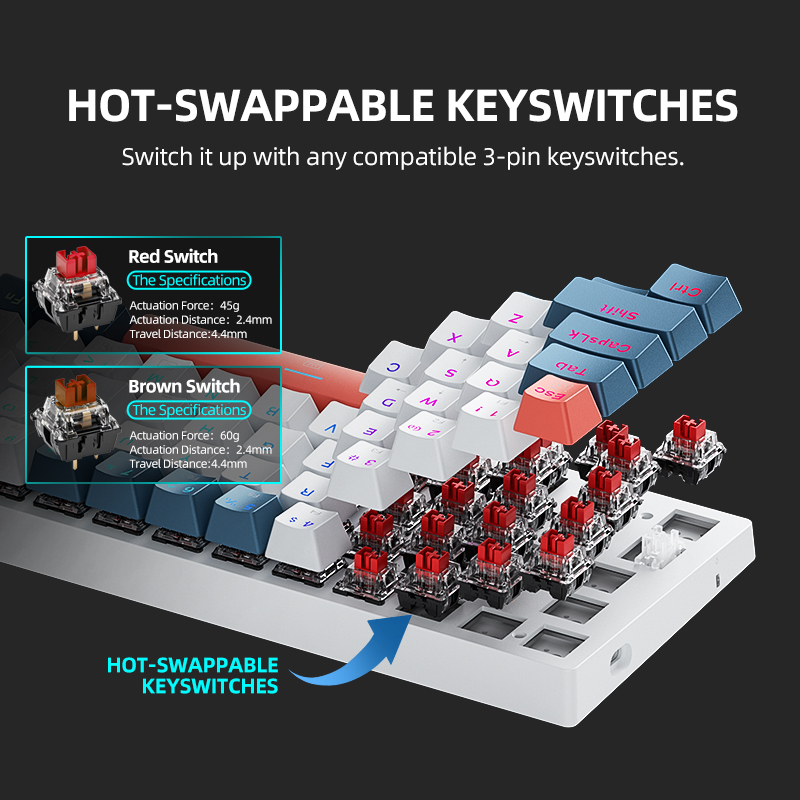 K500-B61 Machenike Mini Mechan - Gaming Keyboard Hot Swappable ulasan dan harga