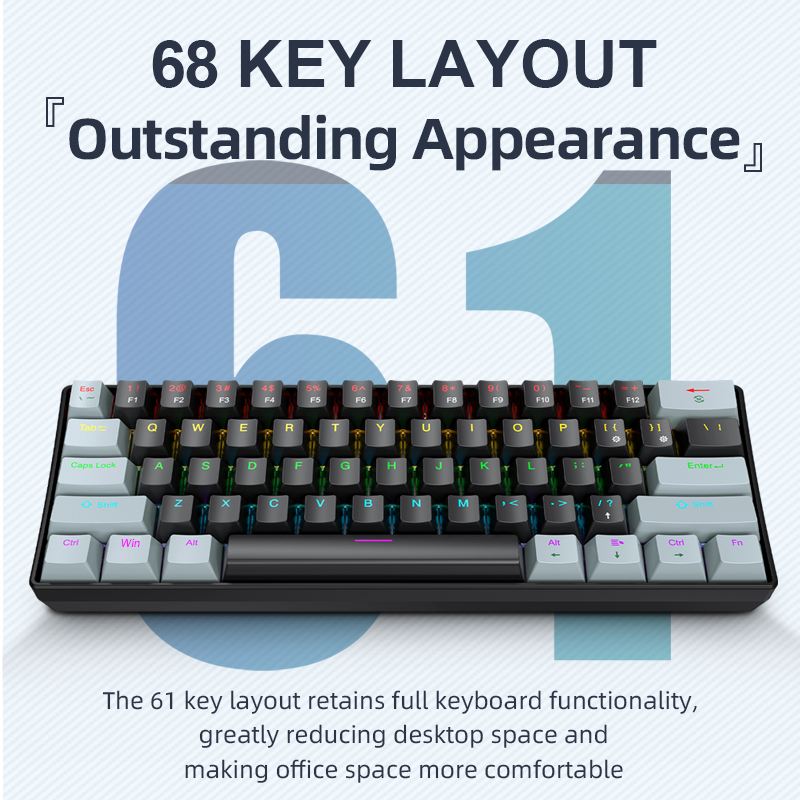 APAYADO K61 Keyboard Mekanis M - Gaming Keyboard And Mouse Set ulasan dan harga