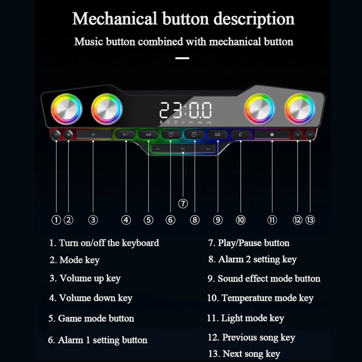 DTC5 V18 Speaker Warna-warni D - Gaming Keyboard Bluetooth ulasan dan harga
