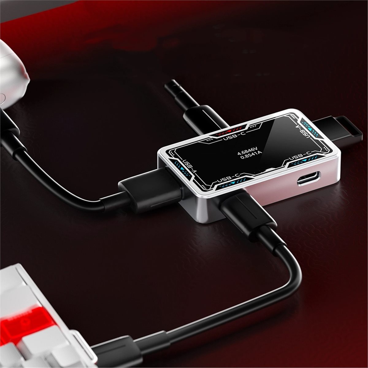 USB HUB Gaming 8K Kecepatan Ti - Gaming Keyboard Splitter ulasan dan harga