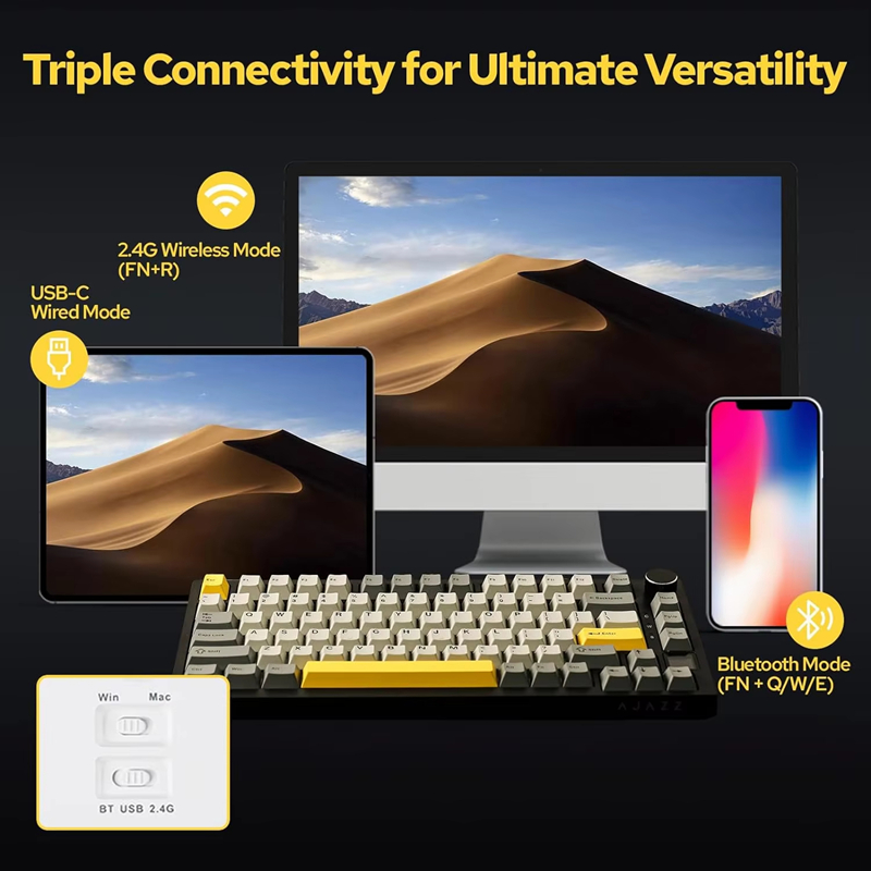 AK820/AK820Pro Keyboard Mekani - Gaming Keyboard Bluetooth ulasan dan harga