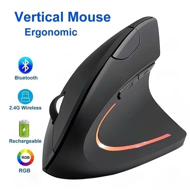 Mouse Vertikal Ergonomis 2.4GH - Gaming Keyboard Bluetooth ulasan dan harga