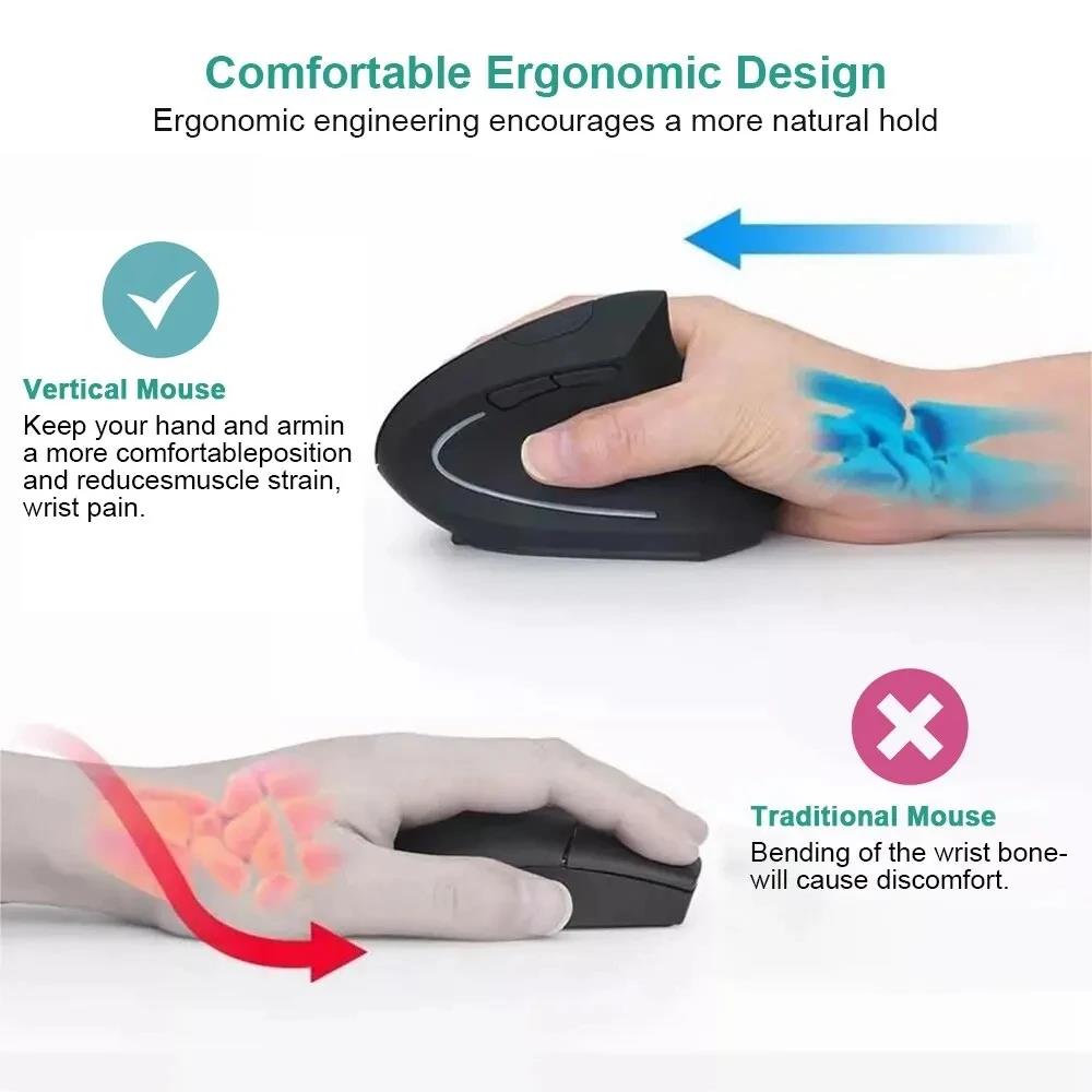 Mouse Vertikal Ergonomis 2.4GH - Gaming Keyboard Bluetooth ulasan dan harga