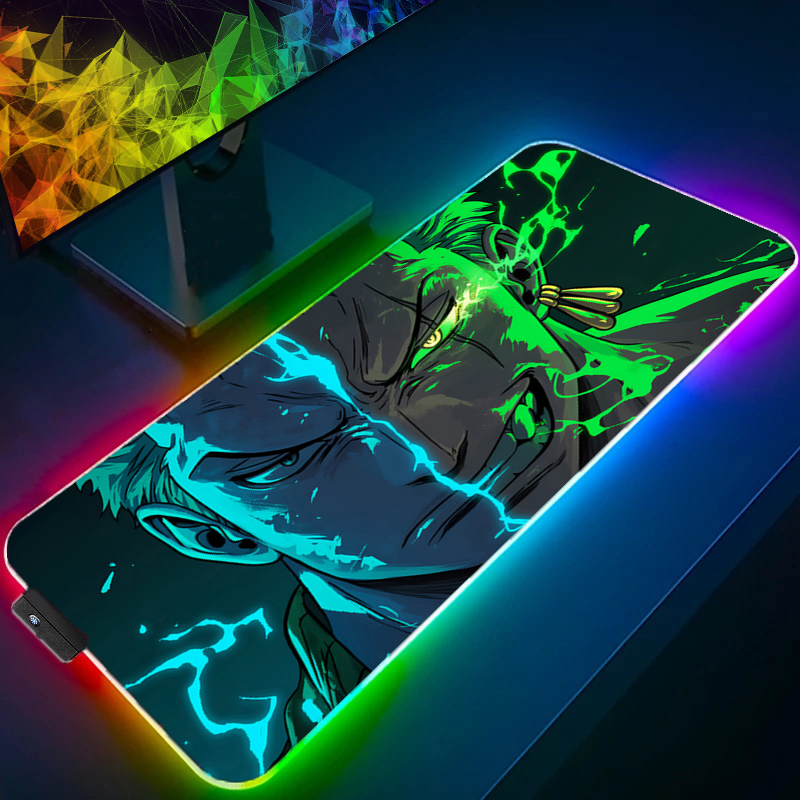 ONE PIECE Zoro Mouse Pad RGB A - Gaming Keyboard Noise ulasan dan harga