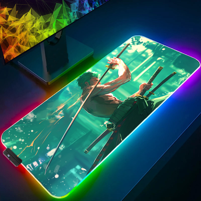 ONE PIECE Zoro Mouse Pad RGB A - Gaming Keyboard Noise ulasan dan harga