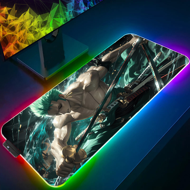ONE PIECE Zoro Mouse Pad RGB A - Gaming Keyboard Noise ulasan dan harga