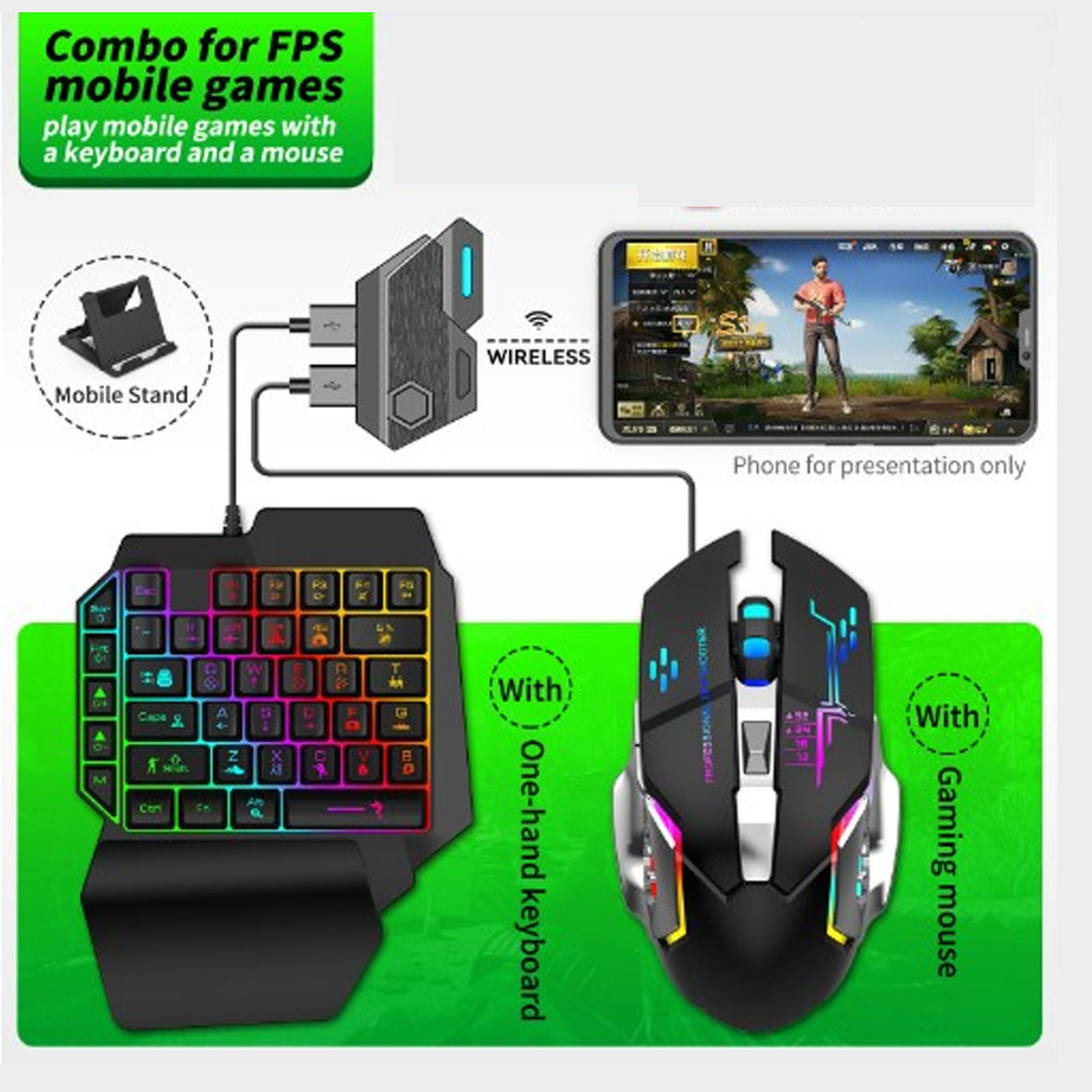 Set Konverter Mouse Keyboard K - Gaming Keyboard Half ulasan dan harga
