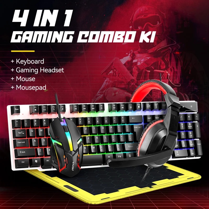 Kombo Headset Gaming Keyboard  - Gaming Keyboard And Mouse Set ulasan dan harga